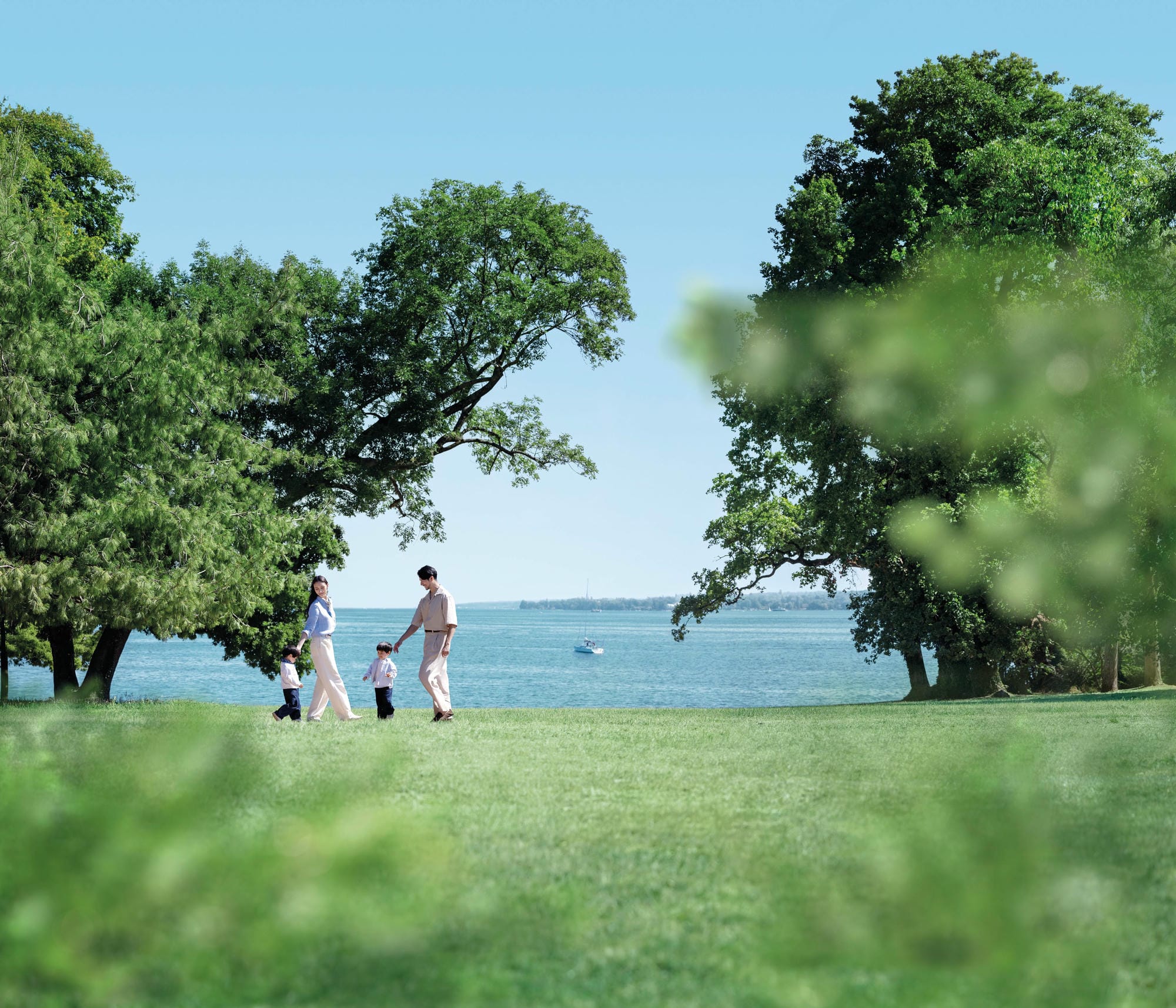 海心公園草地與海景
